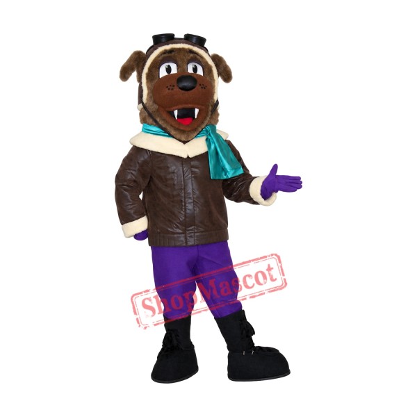 Pilot Dog Mascot Costume Pilot Dog Mascot Costume