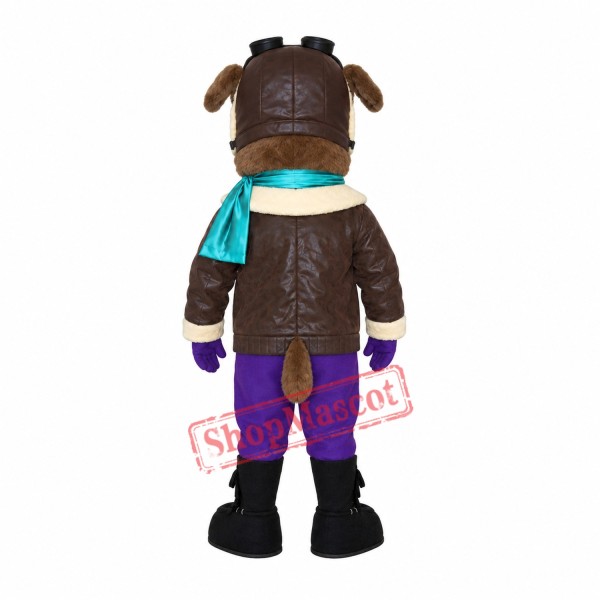 Pilot Dog Mascot Costume Pilot Dog Mascot Costume