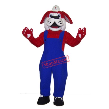 Red Cross Dog Mascot Costume