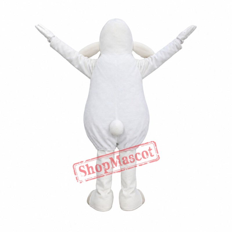 White Sheep Mascot Costume White Sheep Mascot Costume