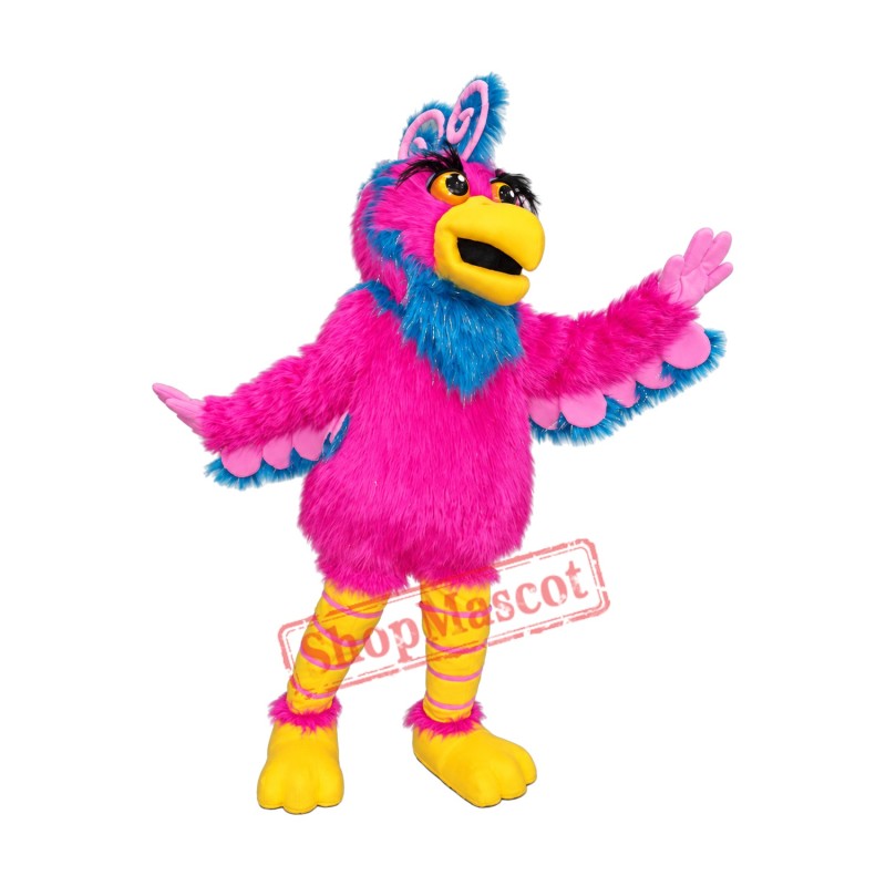 Pink Parrot Mascot Costume Pink Parrot Mascot Costume