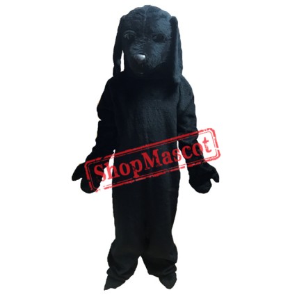 All Black Dog Mascot Costume