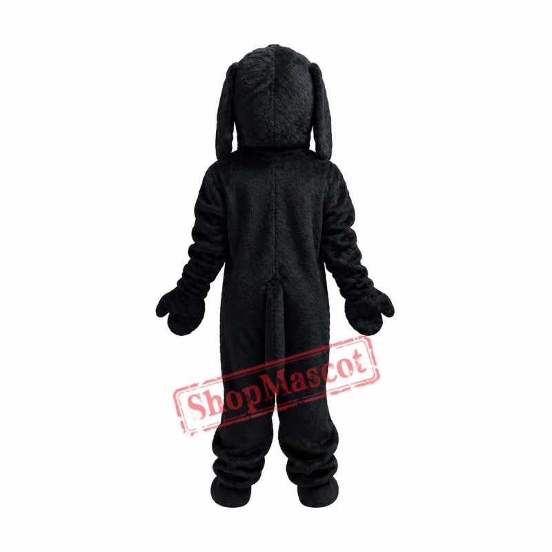 All Black Dog Mascot Costume All Black Dog Mascot Costume