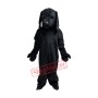 All Black Dog Mascot Costume
