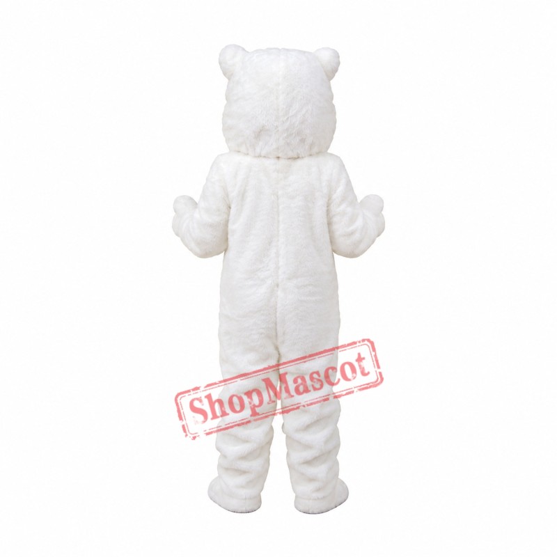 White Lightweight Tiger Mascot Costume
