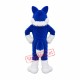 Blue Furry Husky Mascot Costume