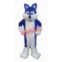 Blue Furry Husky Mascot Costume