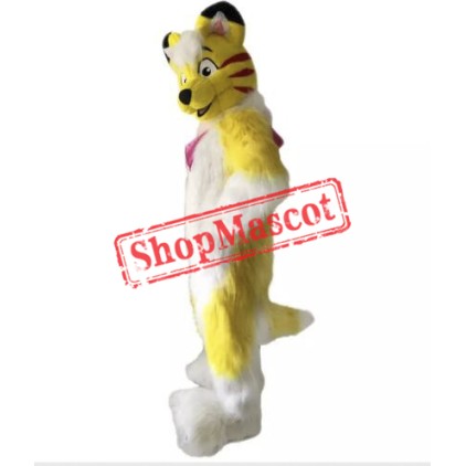 Yellow Husky Mascot Costume