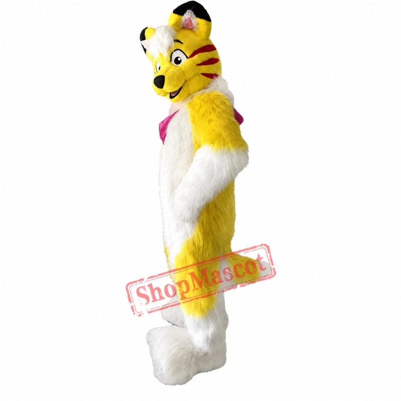 Yellow Husky Mascot Costume Yellow Husky Mascot Costume