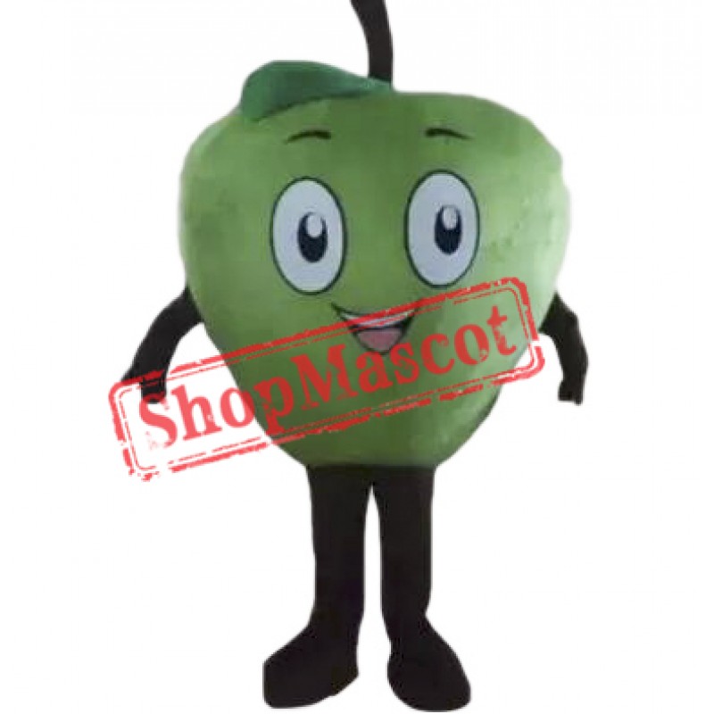 Cyan Apple Mascot Costume