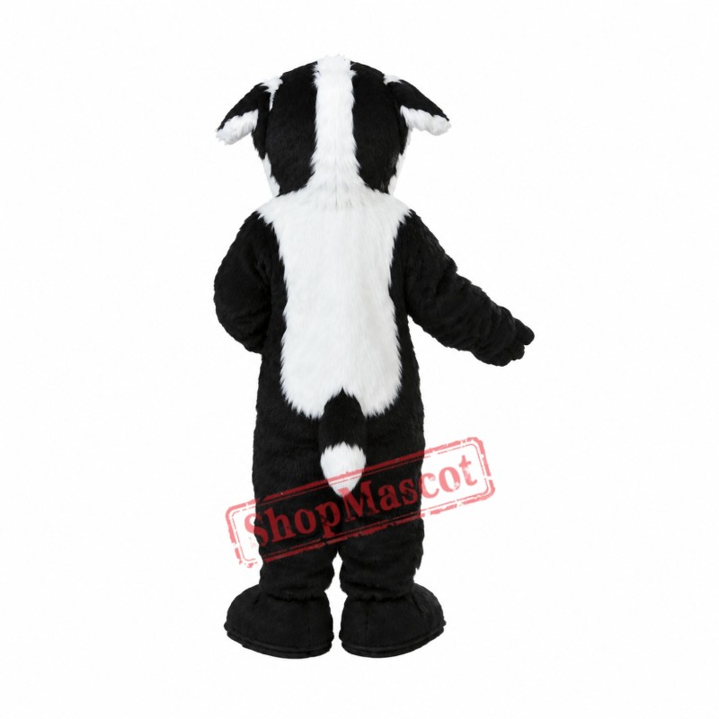 White & Black Dog Mascot Costume White & Black Dog Mascot Costume