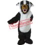 White & Black Dog Mascot Costume