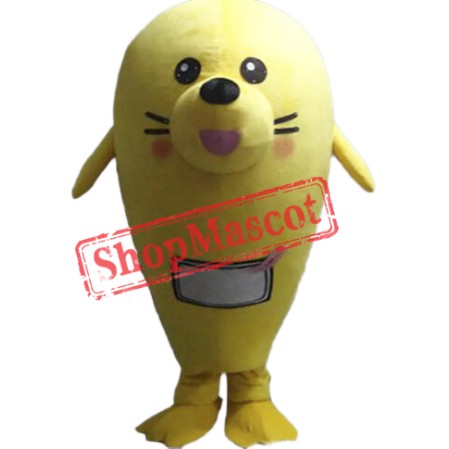 Yellow Seal Mascot Costume