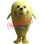 Yellow Seal Mascot Costume