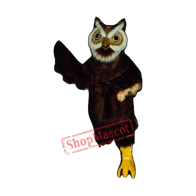 Black Owl Mascot Costume Black Owl Mascot Costume