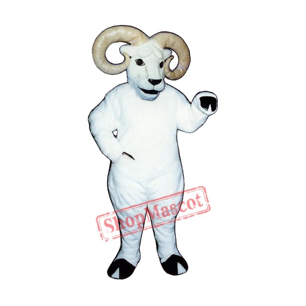 White Ram Mascot Costume