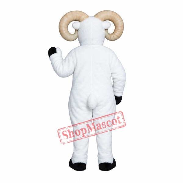 White Ram Mascot Costume White Ram Mascot Costume
