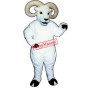 White Ram Mascot Costume