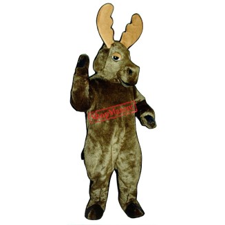 Grey Moose Mascot Costume
