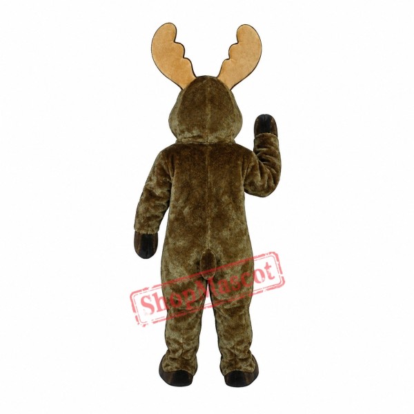 Grey Moose Mascot Costume Grey Moose Mascot Costume