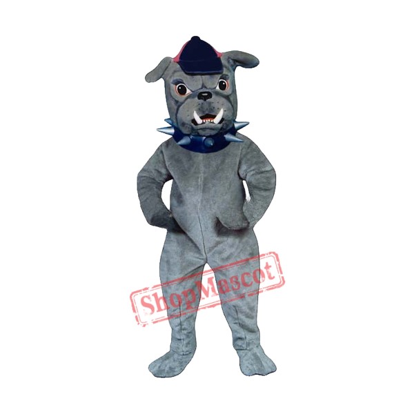Gray Bulldog Mascot Costume Gray Bulldog Mascot Costume