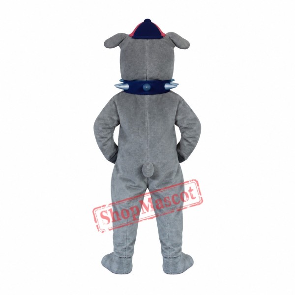Gray Bulldog Mascot Costume Gray Bulldog Mascot Costume