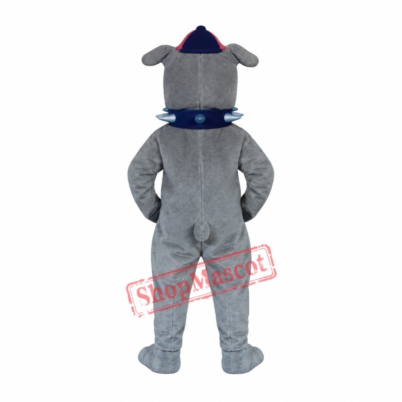 Gray Bulldog Mascot Costume Gray Bulldog Mascot Costume