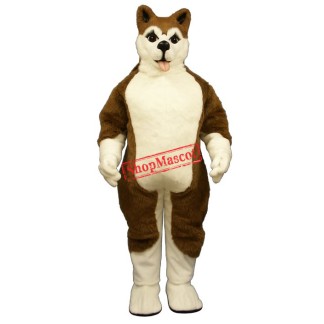 Brown Husky Mascot Costume