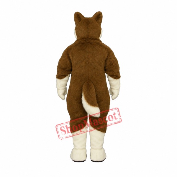 Brown Husky Mascot Costume Brown Husky Mascot Costume