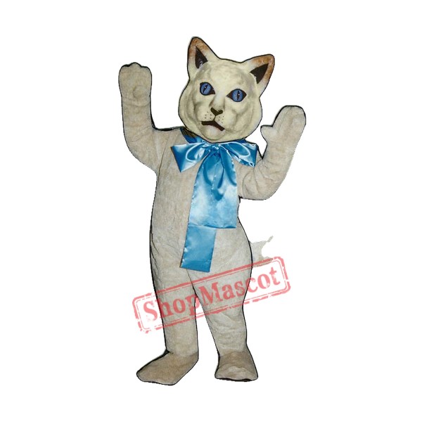 Cat w/ Bow Mascot Costume Cat w/ Bow Mascot Costume