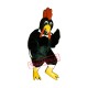 Black Rooster Chicken Mascot Costume Black Rooster Chicken Mascot Costume