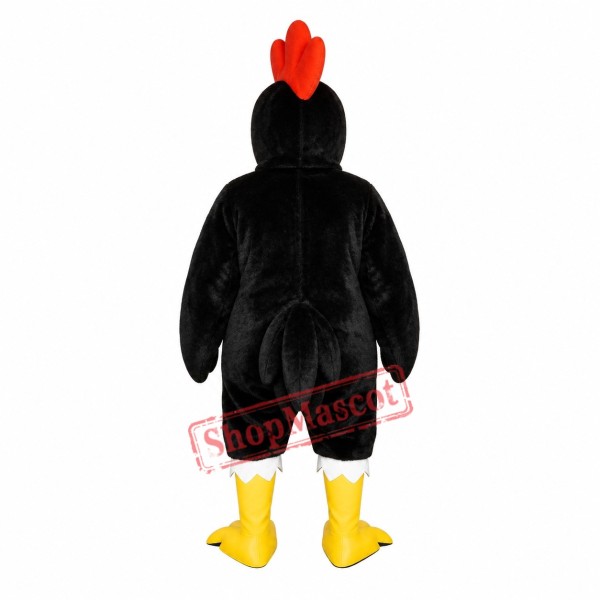 Black Rooster Chicken Mascot Costume Black Rooster Chicken Mascot Costume