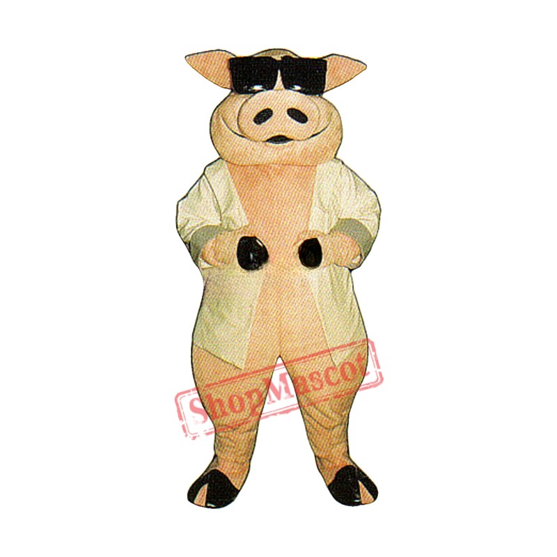 Heavy Hog Mascot Costume Heavy Hog Mascot Costume