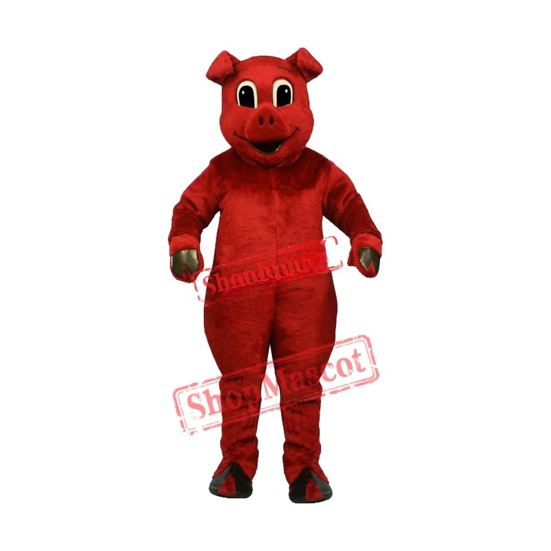 Ruddy Redpig Pig Mascot Costume Ruddy Redpig Pig Mascot Costume
