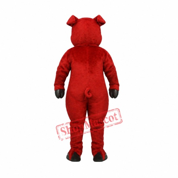 Ruddy Redpig Pig Mascot Costume Ruddy Redpig Pig Mascot Costume
