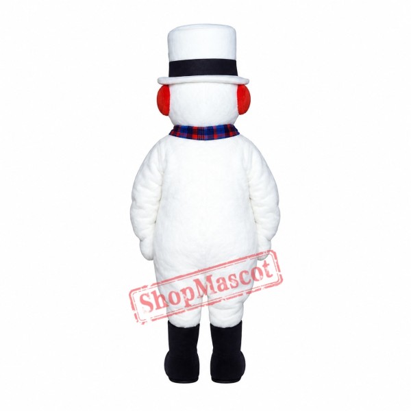 Extra Round Snowman w Hat Scarf Mascot Costume Extra Round Snowman w Hat Scarf Mascot Costume