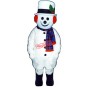 Extra Round Snowman w Hat Scarf Mascot Costume
