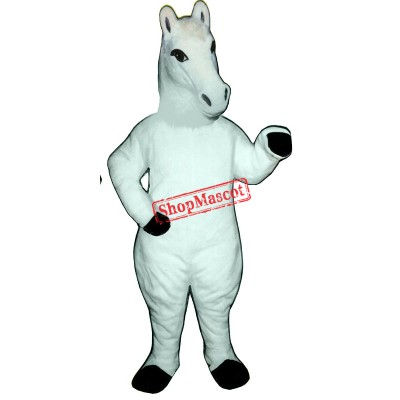 White Horse Mascot Costume