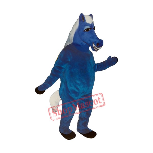Blue Horace Horse Mascot Costume