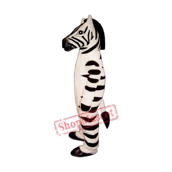 White Zebra Mascot Costume