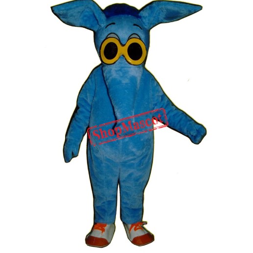 Blue Aardvark Mascot Costume
