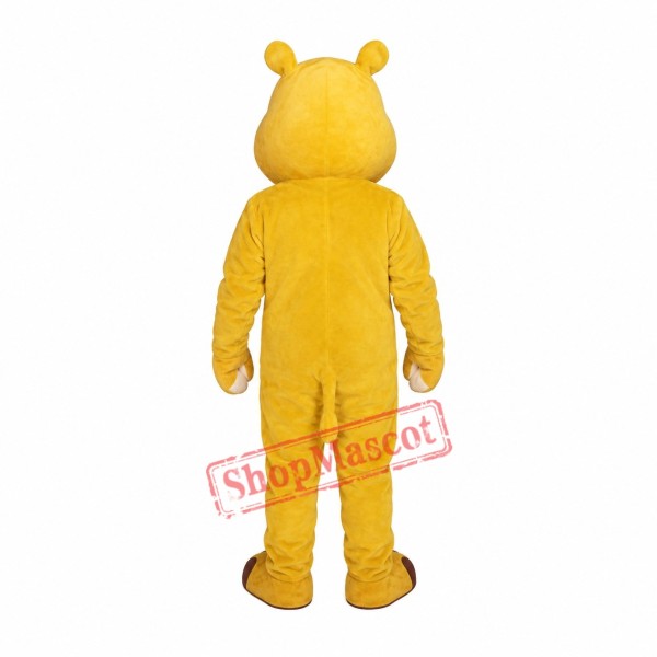 Yellow Hippo Mascot Costume