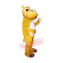 Yellow Hippo Mascot Costume