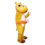 Yellow Hippo Mascot Costume