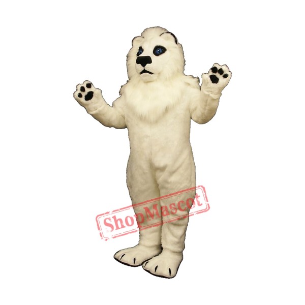 White Lion Mascot Costume