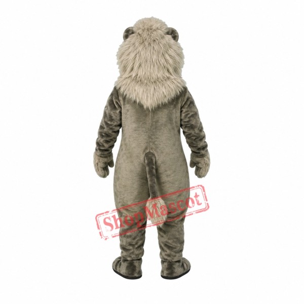Old Grey Lion Mascot Costume Old Grey Lion Mascot Costume