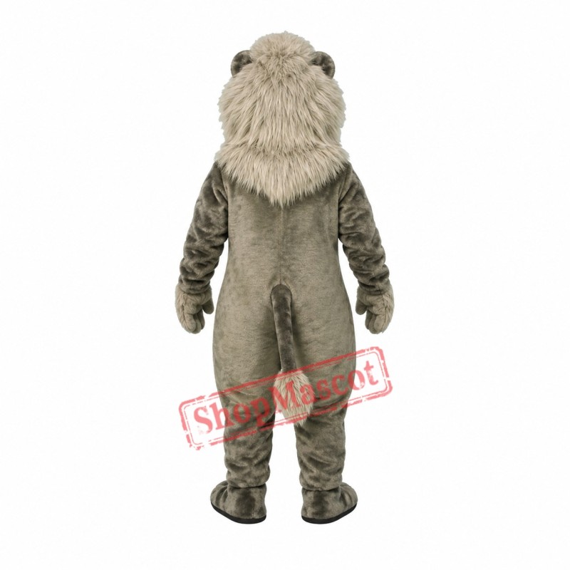 Old Grey Lion Mascot Costume Old Grey Lion Mascot Costume