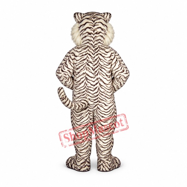 Blue Eyed White Tiger Mascot Costume Blue Eyed White Tiger Mascot Costume