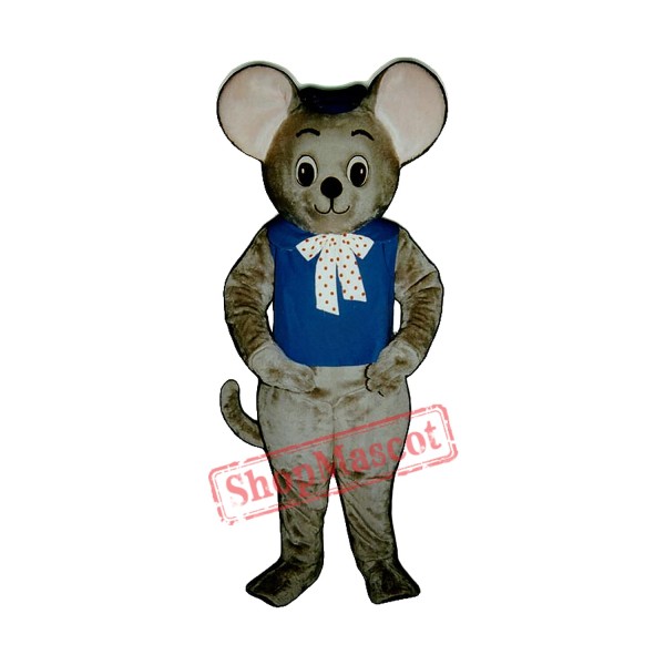 Maxi Mouse With Vest And Hat Mascot Costume Maxi Mouse With Vest And Hat Mascot Costume