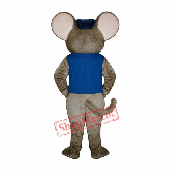 Maxi Mouse With Vest And Hat Mascot Costume Maxi Mouse With Vest And Hat Mascot Costume
